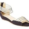 Women'S Shoes Vegan Chic | Tulip Low Wedge Sandal By Neuaura Black/Multi