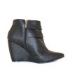 Women'S Shoes Vegan Chic | Faye Wedge Bootie By Neuaura Black