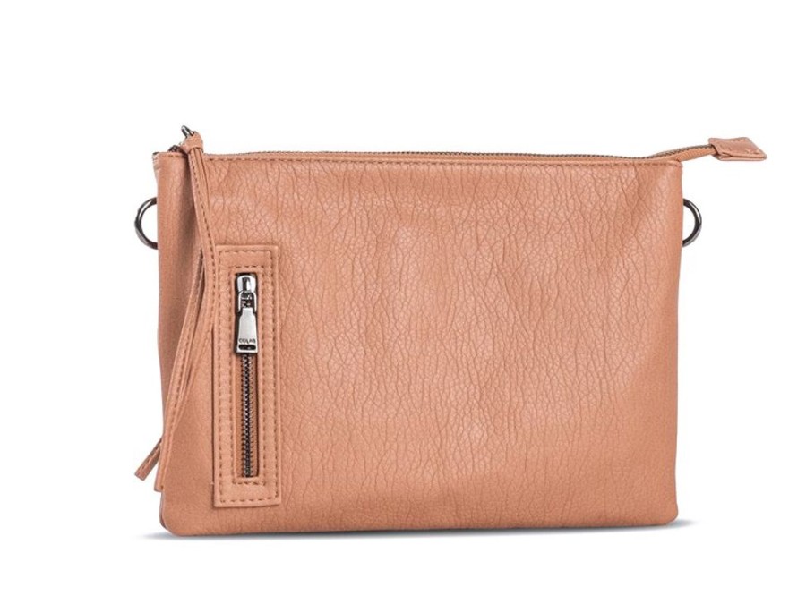 Bags & Accessories Vegan Chic | Loft Flat Cross Body Bag By Co-Lab Pecan