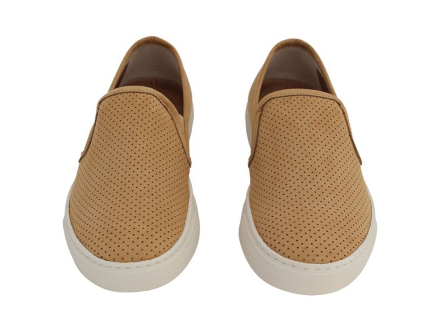 Men'S Shoes Vegan Chic | Men'S Slip-On Perforated Sneaker By Fair Tan