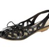 Women'S Shoes Vegan Chic | Vegan Cutout Sandal Black