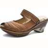 Women'S Shoes Vegan Chic | Touring Wedge Slide By Jambu Brown