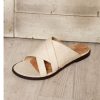 Women'S Shoes Vegan Chic | Victoria Pineapple Leather Slide By Bourgeois Bohe Natural