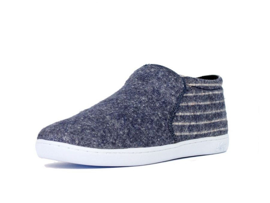 Men'S Shoes Vegan Chic | Tobin Flannel Sneaker By Keep Blue