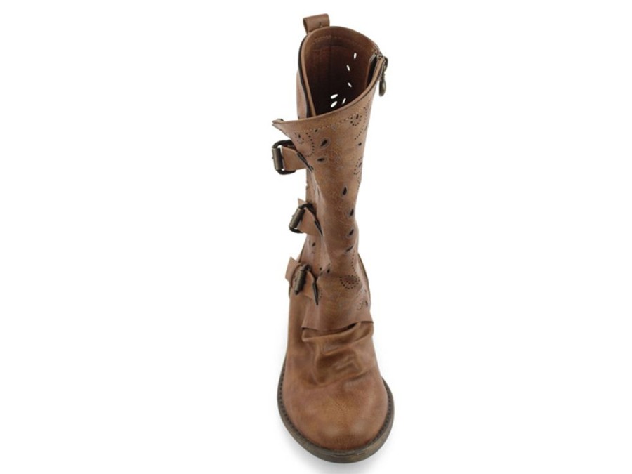 Women'S Shoes Vegan Chic | Amimi Tripple Buckle Boot By Blowfish Brown