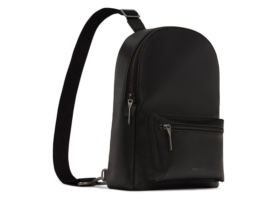 Bags & Accessories Vegan Chic | Voas Vintage One Strap Backpack By Matt & Nat Black