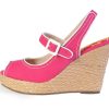 Women'S Shoes Vegan Chic | Vegan Fashion Peep-Toe Espadrille Pink