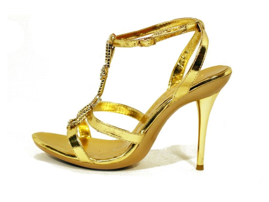 Women'S Shoes Vegan Chic | Vegan Evening Sandal Gold