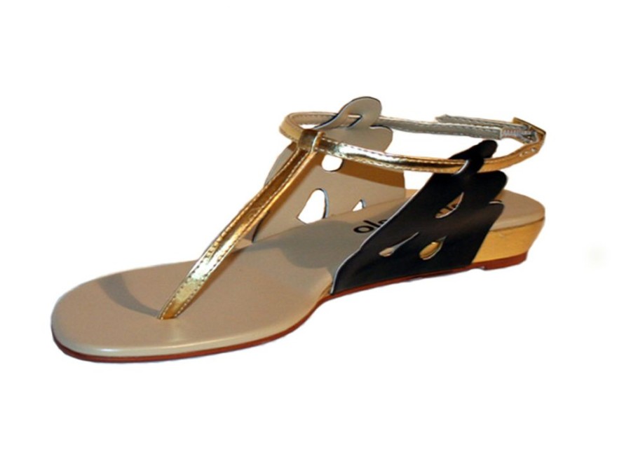 Women'S Shoes Vegan Chic | Portial Vegan Sandal By Olsen Haus Gold