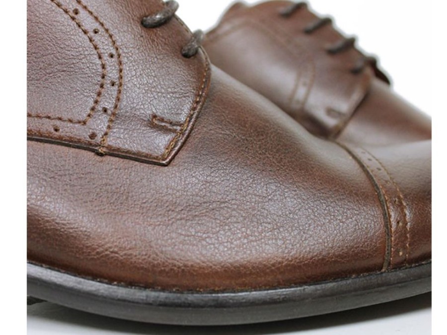 Men'S Shoes Vegan Chic | Wide Fit City Derbys By Will'S Chestnut