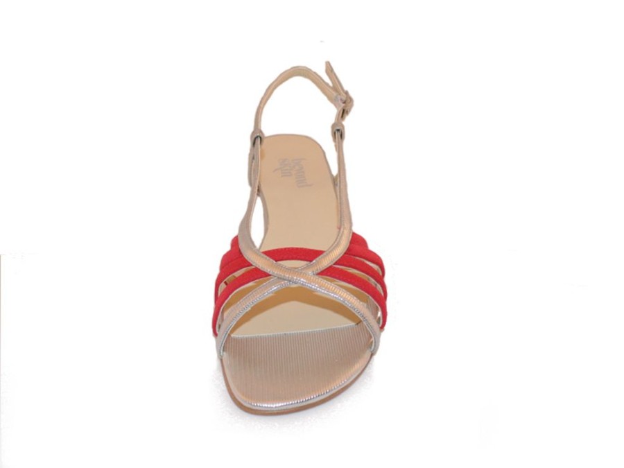 Women'S Shoes Vegan Chic | Designer Low-Wedge Sandal-Larissa By Beyond Skin Fuchsia