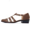 Women'S Shoes Vegan Chic | Josie Strap Sandal By Cri De Coeur Brown