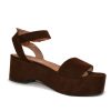 Women'S Shoes Vegan Chic | #185 Vegan Suede Wedge Sandal By Cosi Cosi Chocolate