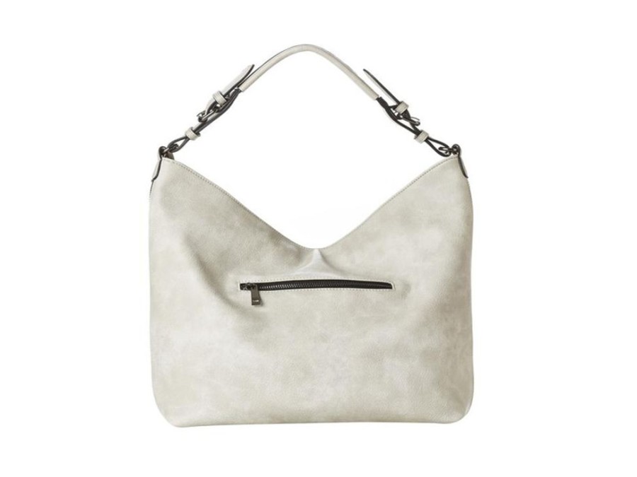 Bags & Accessories Vegan Chic | Hobo Bag With Side Zip By Jeane & Jax Light Gray