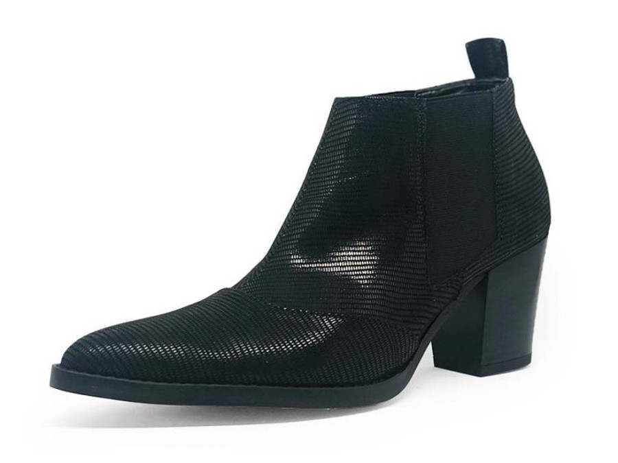 Women'S Shoes Vegan Chic | Gima Cowboy Bootie By Mireia Playa Black