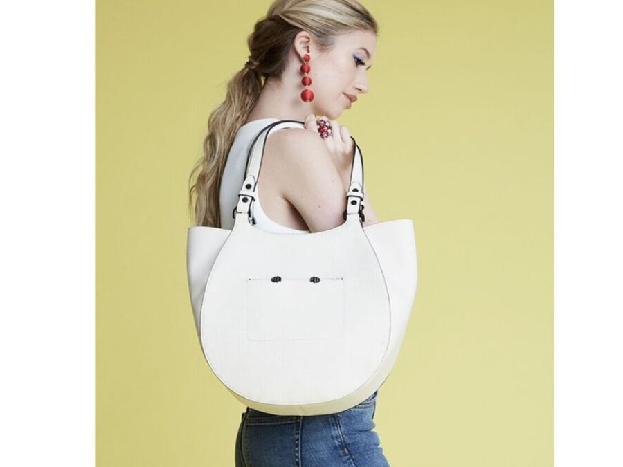 Bags & Accessories Vegan Chic | Front Pocket Hobo Bag By Niko Ineko Cream