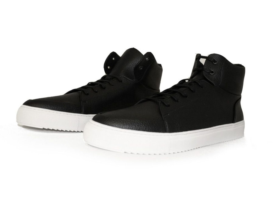 Men'S Shoes Vegan Chic | Booker High Top Sneaker By Novacas Black