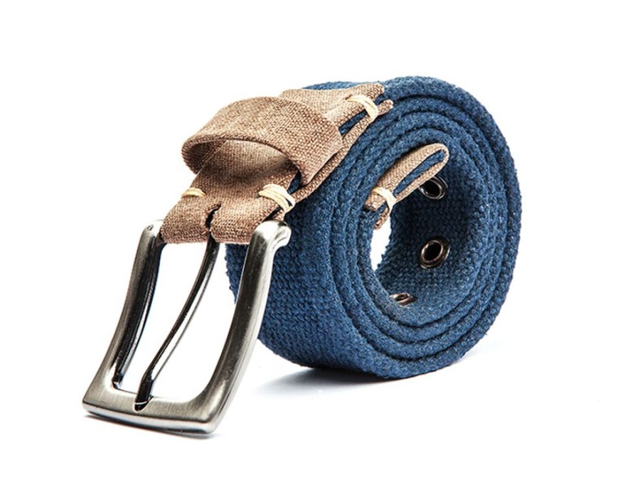 Bags & Accessories Vegan Chic | Men'S Casual Belt By Ahimsa Navy