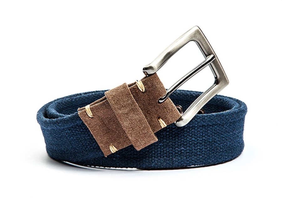 Bags & Accessories Vegan Chic | Men'S Casual Belt By Ahimsa Navy