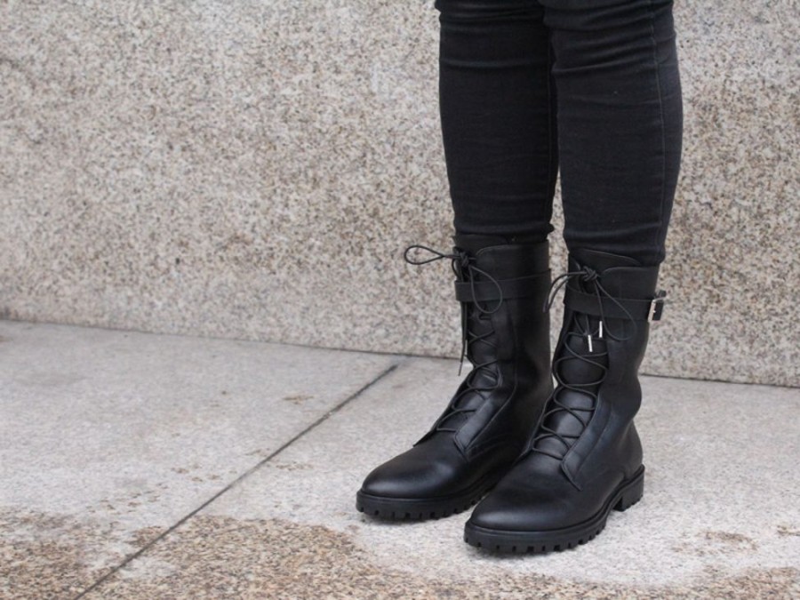 Women'S Shoes Vegan Chic | Women'S Edgy Boots By Fair Black