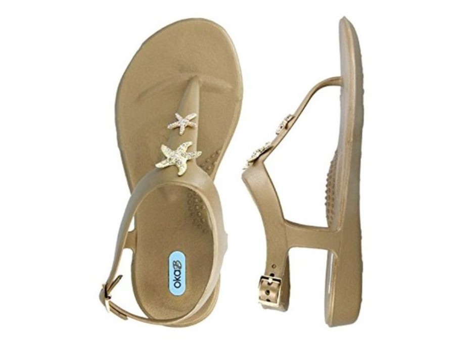 Women'S Shoes Vegan Chic | Skip Sandal By Oka-B Gold