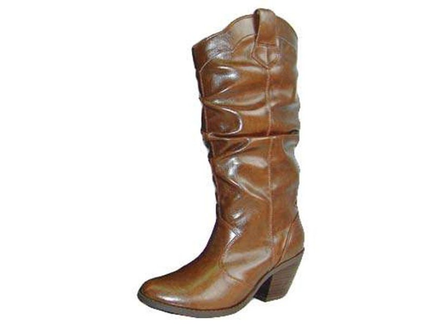 Women'S Shoes Vegan Chic | Western Vegan Boot Cognac