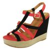 Women'S Shoes Vegan Chic | Vegan Strappy Wedge Black