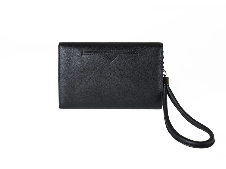 Bags & Accessories Vegan Chic | Lucky Clutch/Wrist Wallet By L. Yucel Black