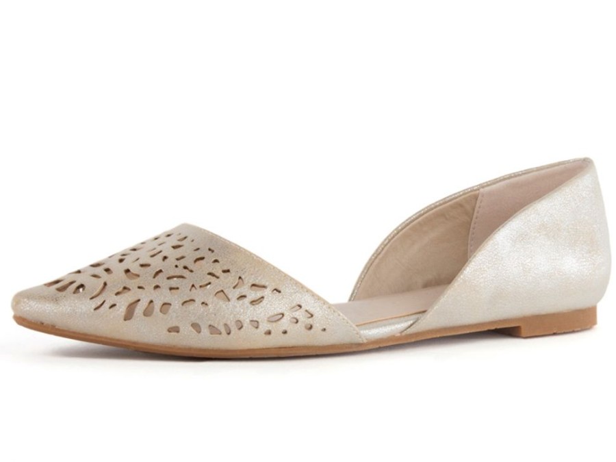 Women'S Shoes Vegan Chic | Take Me Away Cutout Flat By Bc Footwear Silver