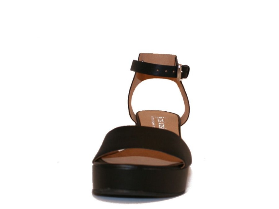 Women'S Shoes Vegan Chic | #345 Ankle Strap Wedge Sandal By Cosi Cosi Black