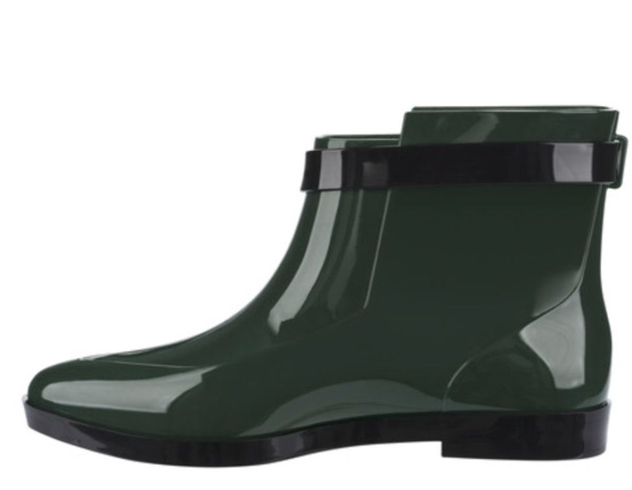 Women'S Shoes Vegan Chic | Francoise+Jason Wu Short Boot By Melissa Dark Green