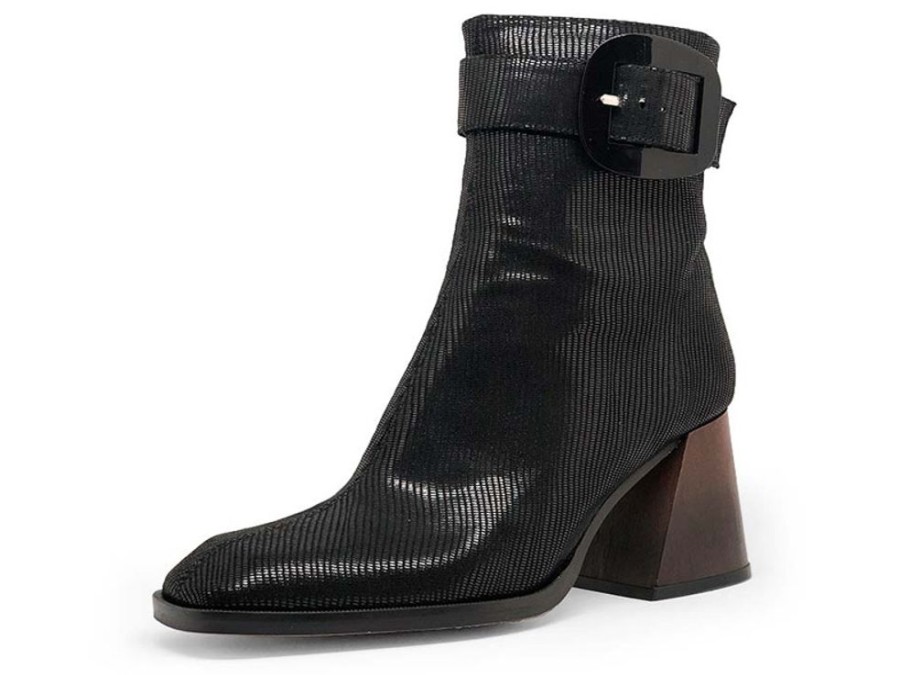 Women'S Shoes Vegan Chic | Gador Block Heel Boots By Mireia Playa Black