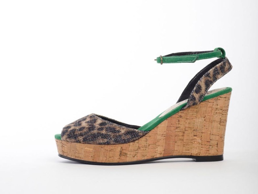 Women'S Shoes Vegan Chic | Bounty Vegan Wedge By Harts Of Darkness Leopard