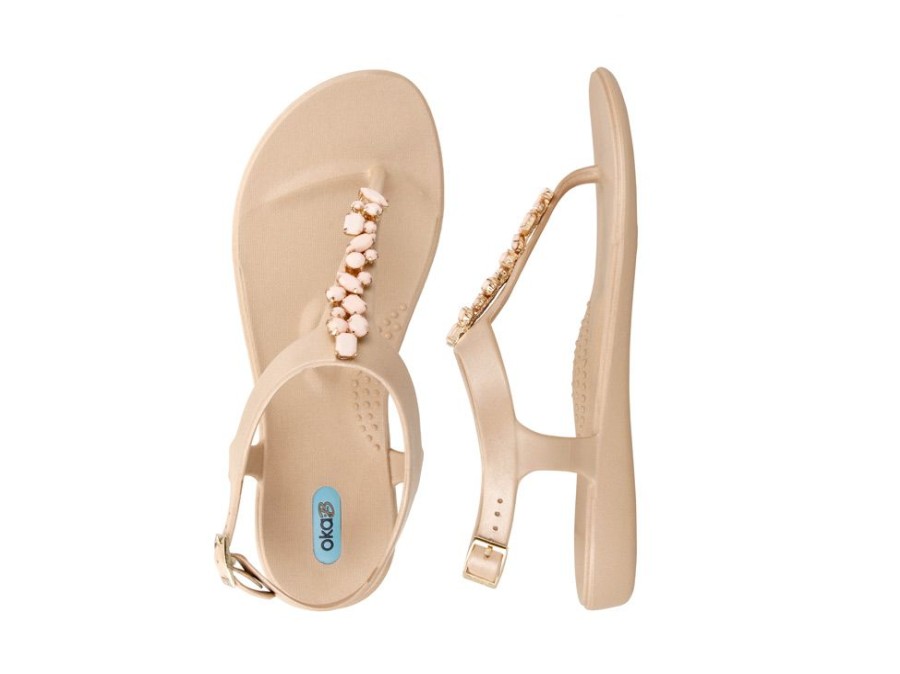 Women'S Shoes Vegan Chic | Talia Sandal By Oka-B Gold