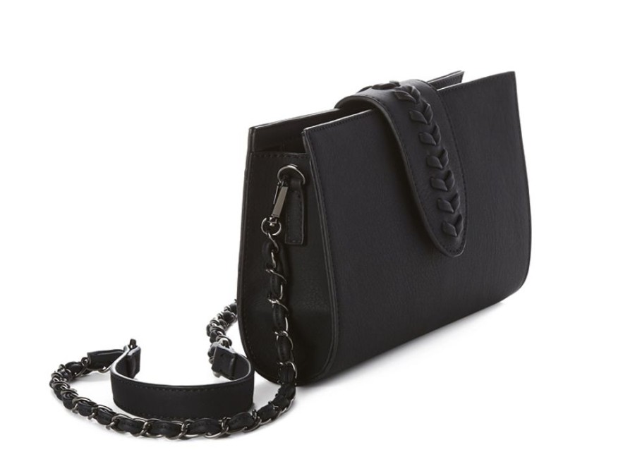 Bags & Accessories Vegan Chic | Caroline Clutch With Braid Detail By Jeane & Jax Black