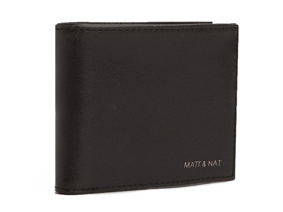 Bags & Accessories Vegan Chic | Ruben Vintage Bi-Fold Wallet By Matt And Nat Black