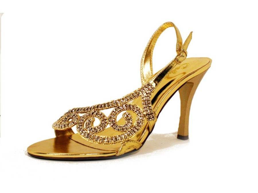 Women'S Shoes Vegan Chic | Vegan Evening Sandal Gold