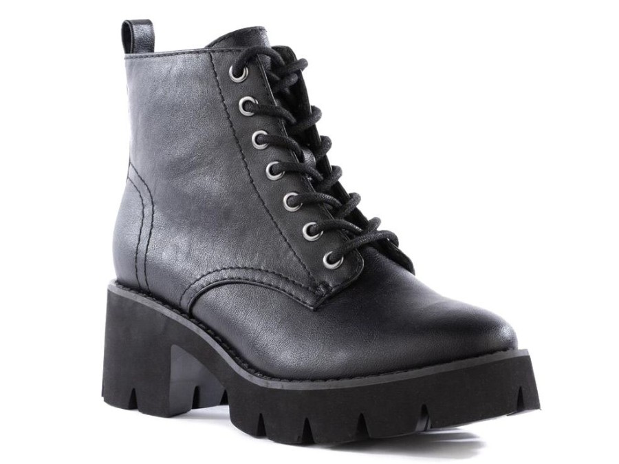 Women'S Shoes Vegan Chic | Strength In Numbers Combat Boots By Bc Footwear Black