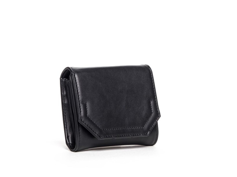 Bags & Accessories Vegan Chic | Rock And Chain Small Flap Wallet By Co-Lab Black