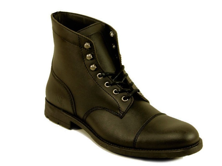 Men'S Shoes Vegan Chic | The Work Boot By Will'S Black