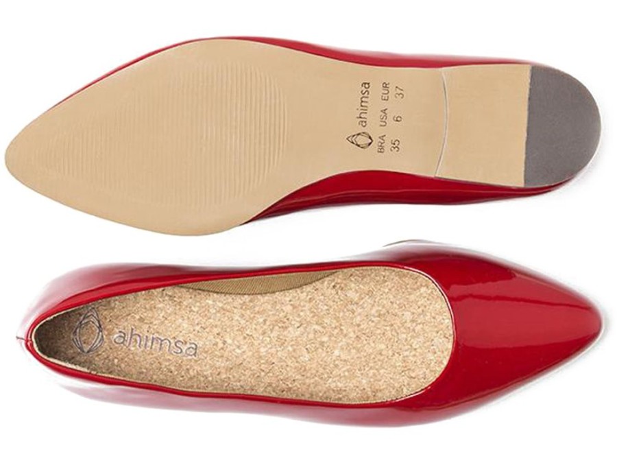 Women'S Shoes Vegan Chic | Diana Flat By Ahimsa Red