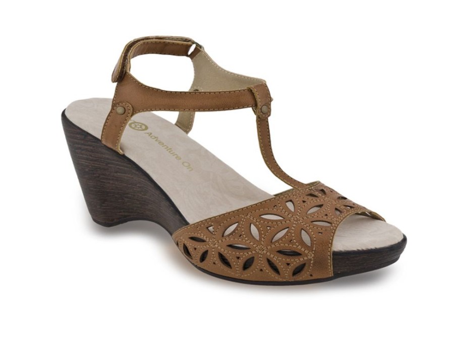 Women'S Shoes Vegan Chic | Oslo Comfort Wedge By J-41 Camel