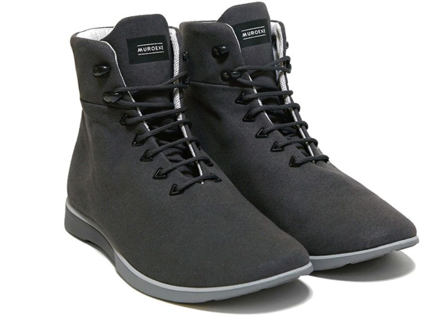 Men'S Shoes Vegan Chic | Atom Sneaker-Boot By Muroexe Dark Gray