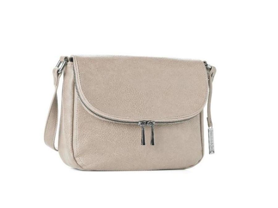 Bags & Accessories Vegan Chic | Zipper Flap Crossbody Bag By Jeane & Jax Taupe