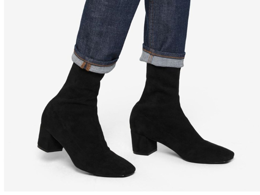 Women'S Shoes Vegan Chic | Orla Stretch Mid Heel Boot By Matt & Nat Black