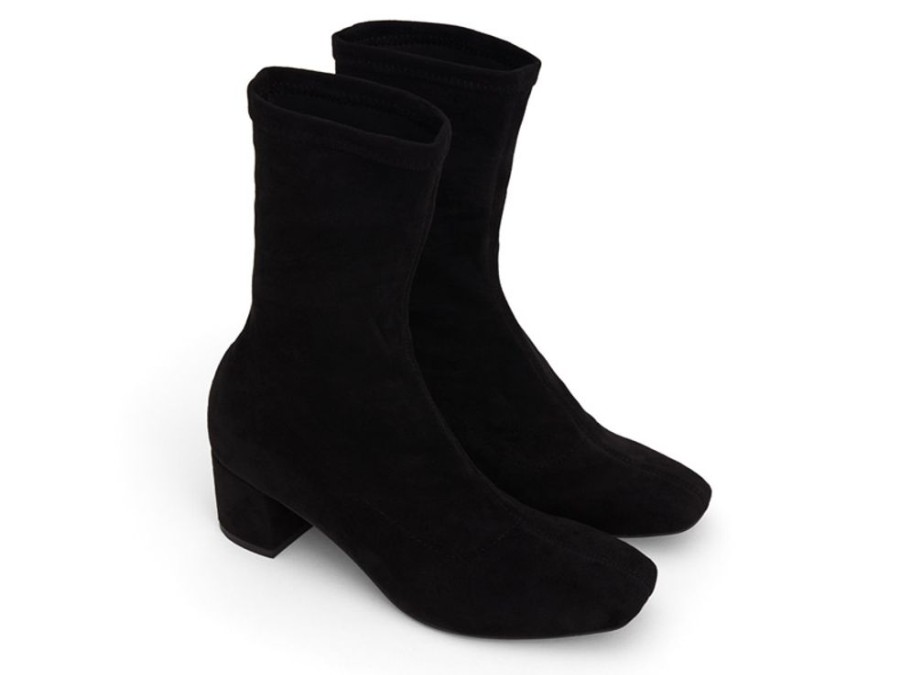 Women'S Shoes Vegan Chic | Orla Stretch Mid Heel Boot By Matt & Nat Black